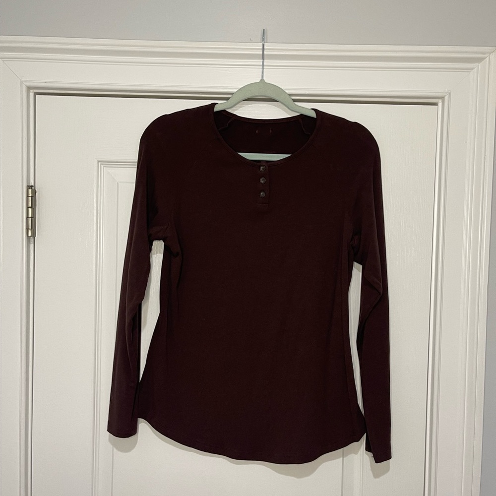 Alpha Forward Henley “Oxblood” Color